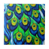 Peacock Feathers Design Fliese (Vorderseite)