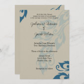 Peacock Feathers Einladung (Vorne/Hinten)