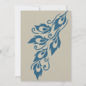 Peacock Feathers Einladung (Rückseite)