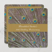 Peacock Feathers Einladung (Vorne/Hinten)