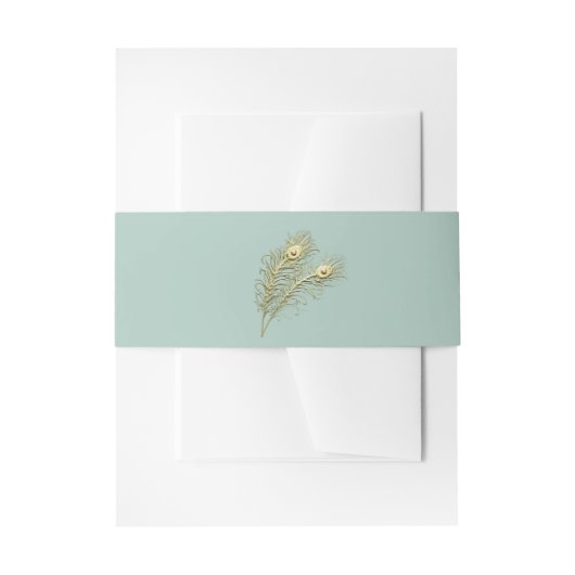 Peacock Feathers Einladungsbanderole (Vorderseite Beispiel)