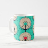 Peacock Feathers: Elfenbeinblaue Fantasie. Kaffeetasse (Vorderseite Links)