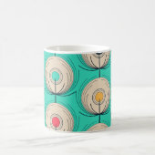 Peacock Feathers: Elfenbeinblaue Fantasie. Kaffeetasse (Mittel)