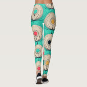 Peacock Feathers: Elfenbeinblaue Fantasie. Leggings (Rückseite)