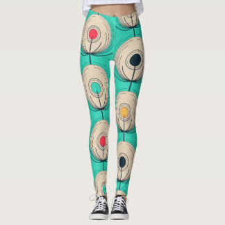 Peacock Feathers: Elfenbeinblaue Fantasie. Leggings