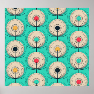 Peacock Feathers: Elfenbeinblaue Fantasie. Poster