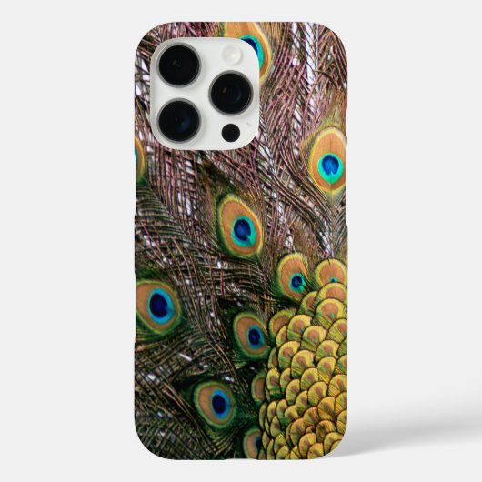 Peacock Feathers Emerald Green und Gold Case-Mate iPhone Hülle (Rückseite)