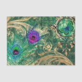 Peacock Feathers Ephemera Seidenpapier (Vorderseite)