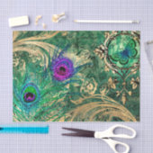 Peacock Feathers Ephemera Seidenpapier (Handwerk)