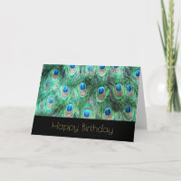 Peacock Feathers Exotic Wild Watercolor Geburtstag