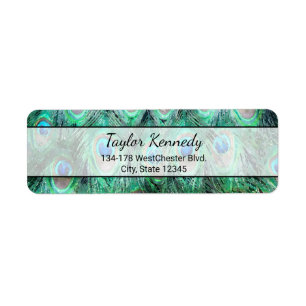 Peacock Feathers Exotic Wild Watercolor Muster