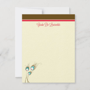 Peacock Feathers Flat (Giada De Laurentiis) Mitteilungskarte