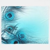 Peacock Feathers Fleecedecke (Vorderseite (Horizontal))