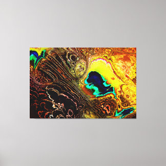 Peacock Feathers Fraktal 1 Wrapped Canvas Leinwanddruck