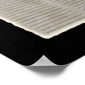 Peacock Feathers Gästebuch-Plakat Poster (Ecke)