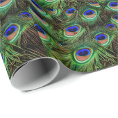Peacock Feathers Geschenkpapier (Rolleneckpunkt)