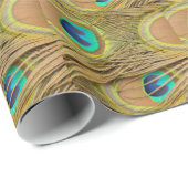 Peacock Feathers Geschenkpapier (Rolleneckpunkt)