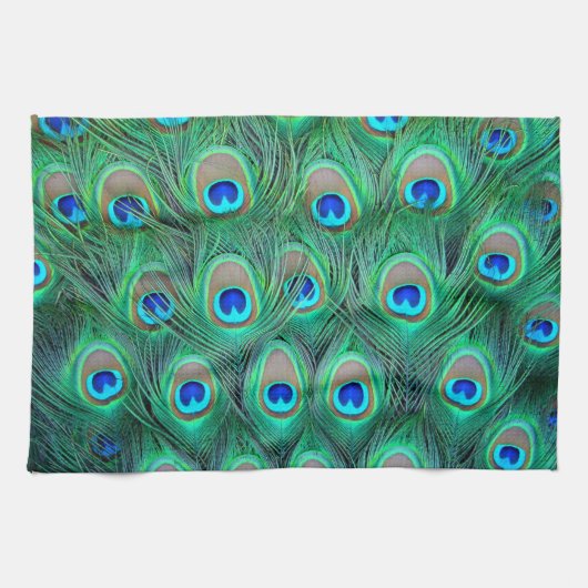 Peacock Feathers Geschirrtuch (Horizontal)