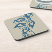 Peacock Feathers Getränkeuntersetzer (Linke Seite)