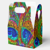 Peacock Feathers Glass Art 1 Geschenkschachtel (Geöffnet)