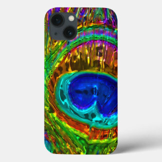 Peacock Feathers Glass Art 1 iPad Fall Case-Mate iPhone Hülle