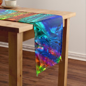 Peacock Feathers Glass Art 1 Mittelgroßer Tischläufer (Beispiel)