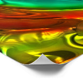 Peacock Feathers Glass Art 1 Poster (Ecke)