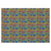Peacock Feathers Glass Art 1A Tableclout Tischdecke (Vorderseite (Horizontal))