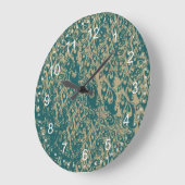 Peacock Feathers Große Wanduhr (Winkel)