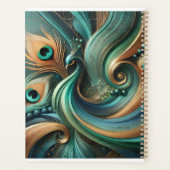 Peacock Feathers in Abstract Flow Planner Planer (Rückseite)
