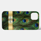 Peacock Feathers iPhone 6 Monogram Case (Rückseite (Horizontal))