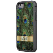 Peacock Feathers iPhone 6 Monogram Case (Rückseite Links)