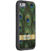 Peacock Feathers iPhone 6 Monogram Case (Rückseite/Rechts)
