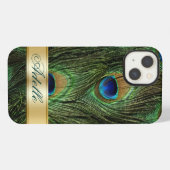 Peacock Feathers iPhone 6 Monogram Case Hülle (Rückseite (Horizontal))