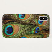 Peacock Feathers iPhone X Case (Rückseite (Horizontal))