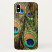 Peacock Feathers iPhone X Case (Rückseite)