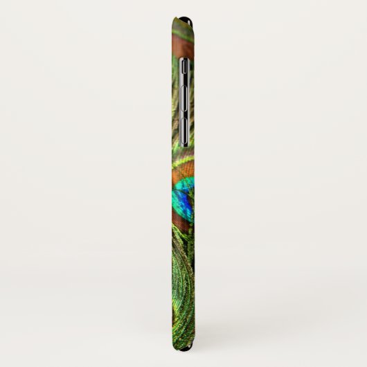 Peacock Feathers iPhone X Case (Hinten/Links)