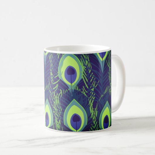 Peacock Feathers Kaffeetasse (VorderseiteRechts)