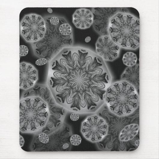 Peacock Feathers Kaleidoscopes Mousepad (Vorne)