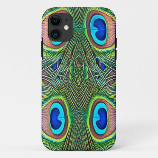 Peacock Feathers Kaleidoskop Print Case-Mate iPhone Hülle (Rückseite)