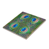 Peacock Feathers Kaleidoskop Print Fliese (Seite)
