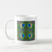 Peacock Feathers Kaleidoskop Print Kaffeetasse (Links)
