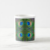 Peacock Feathers Kaleidoskop Print Kaffeetasse (Mittel)