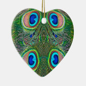 Peacock Feathers Kaleidoskop Print Keramik Ornament (Rechts)