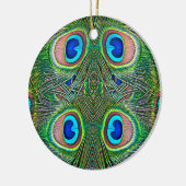Peacock Feathers Kaleidoskop Print Keramikornament (Links)