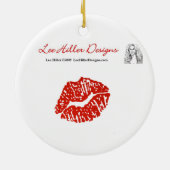 Peacock Feathers Kaleidoskop Print Keramikornament (Hinten)