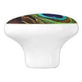 Peacock Feathers Keramik Knob Keramikknauf (Seitenansicht)