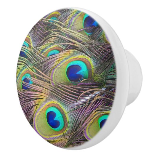 Peacock Feathers Keramikknauf (Rechts)
