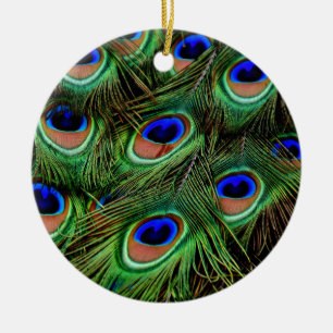 Peacock Feathers Keramikornament