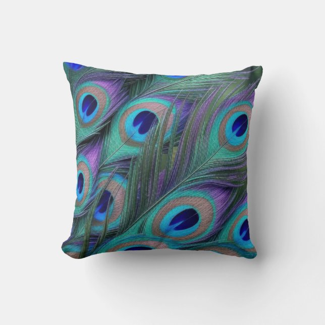 Peacock Feathers Kissen (Vorderseite)